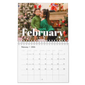 Calendrier 2026 Modern Family Photos Simple Overlay Text  (Feb 2026)