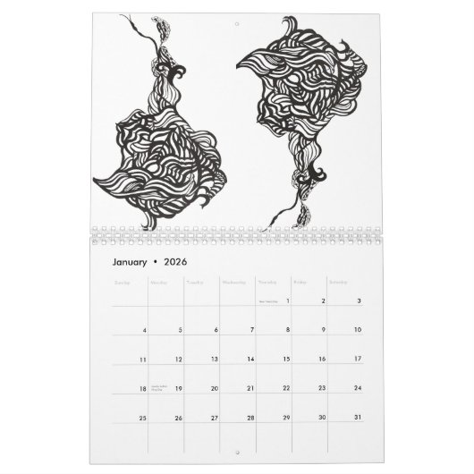 Calendrier 2026 Monthly Wall Calendar (Jan 2026)
