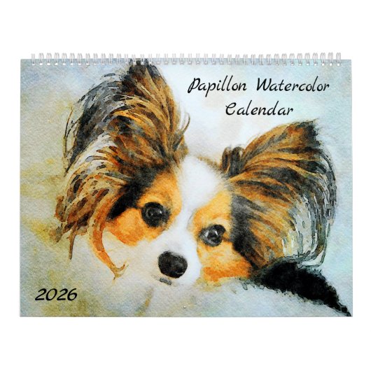 Calendrier 2026 Papillon Dog Mom Mama Lovers Owners Gift (Protection)