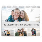 Calendrier 2026 Personalized Family Simple Minimalist  (Protection)