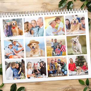 Calendrier 2026 Photos Personnalisées Moderne Créez votre pro