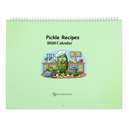 Calendrier 2026 Pickle Calendar with Recipes (Dos)