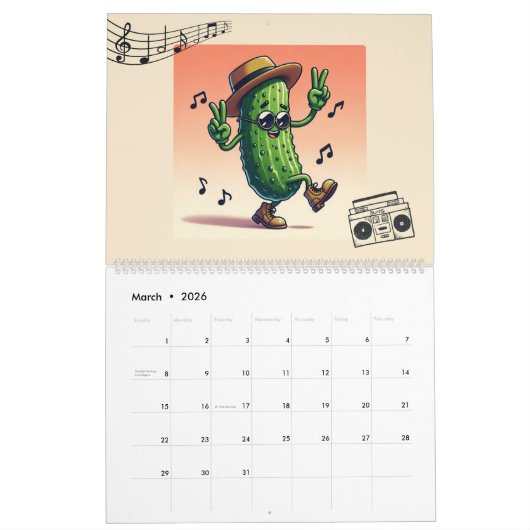 Calendrier 2026 Pickle Character Themed  (Mar 2026)