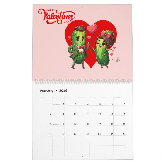 Calendrier 2026 Pickle Character Themed  (Feb 2026)