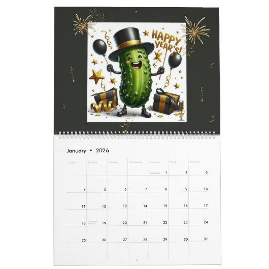 Calendrier 2026 Pickle Character Themed  (Jan 2026)