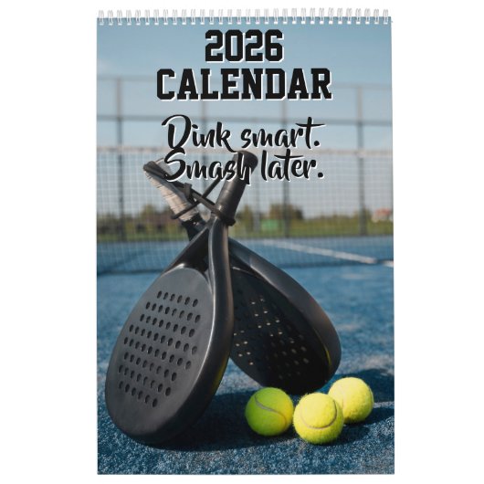 Calendrier 2026 Pickleball Citations Drôles Dink P (Protection)