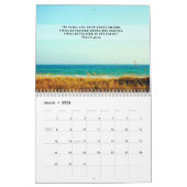 Calendrier 2026 Plage tropicale à l'appui Psaumes Bible Verse (Mar 2026)