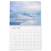 Calendrier 2026 Plage tropicale à l'appui Psaumes Bible Verse (Jan 2026)