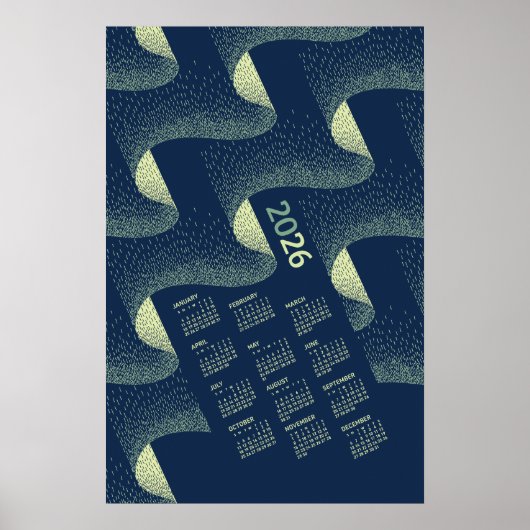 Calendrier 2026 Poster Aurore Boréale (Devant)