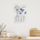 Calendrier 2026 Poster Botanical Jacinthe des bois (Cuisine)