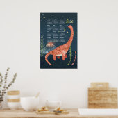Calendrier 2026 Poster Brachiosaure (Cuisine)