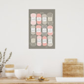 Calendrier 2026 Poster Tricot Beige et Rose (Cuisine)