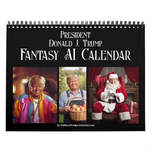 Calendrier 2026 President Donald J Trump AI Fantasy Photo (Protection)