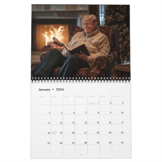 Calendrier 2026 President Donald J Trump AI Fantasy Photo (Jan 2026)