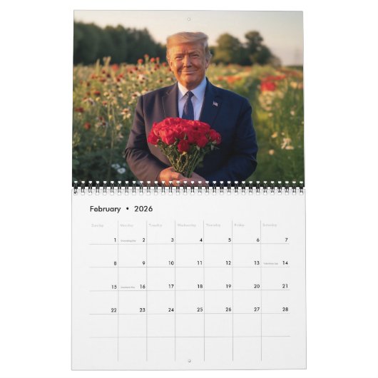 Calendrier 2026 President Donald J Trump AI Fantasy Photo (Feb 2026)