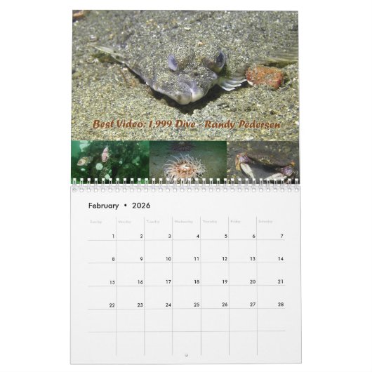 Calendrier 2026 SeaHorse Dive Club Photo Contest Calendar (Feb 2026)