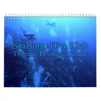 Calendrier 2026 SeaHorse Dive Club Tropical Diving Calendar