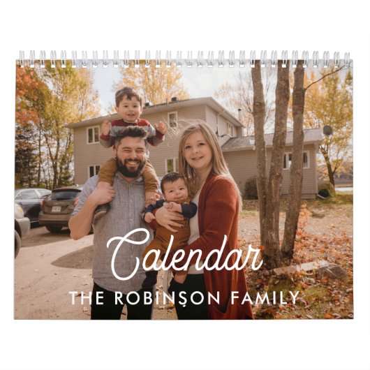 Calendrier 2026 Simple Create Your Own Custom Family Photo (Protection)