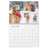 Calendrier 2026 Simple personnalisée Photo Collage Famille 12 (Jan 2026)