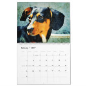 Calendrier 2026 Teckel Chien de Vienne (Feb 2027)