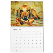 Calendrier 2026 Teckel Chien de Vienne (Jan 2027)