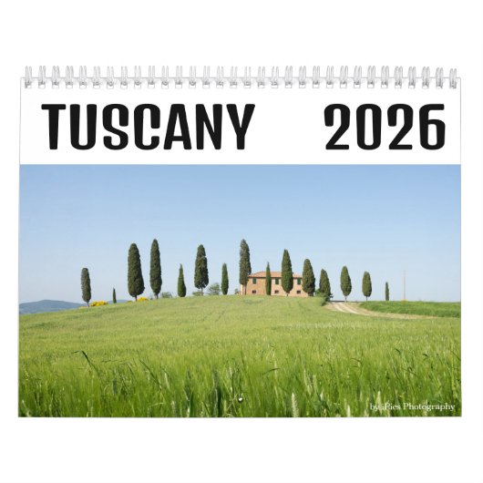 Calendrier 2026 Tuscany landscape photography (Protection)