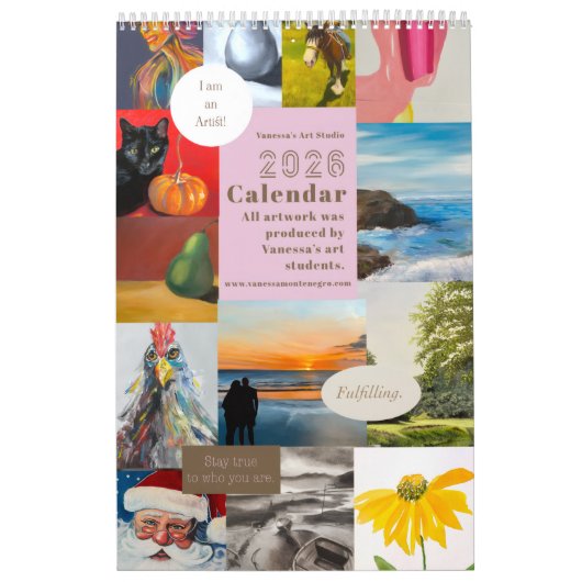 Calendrier 2026 Vanessa's Art Studio Student Art 2 (Protection)