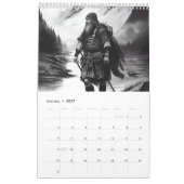 Calendrier 2026 Vikings & Créatures Mythiques (Jan 2027)