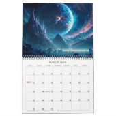 Calendrier 2026 Vues nocturnes 2 Paysage spatial surréaliste (Mar 2026)