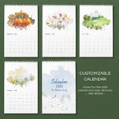 Calendrier 2026 Watercolor Landscape Calendar | Scenic Nature