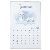 Calendrier 2026 Watercolor Seasons Calendar (Jan 2026)