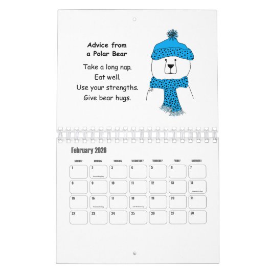 Calendrier 2026 Whimsical Animals Calendar ... (Feb 2026)