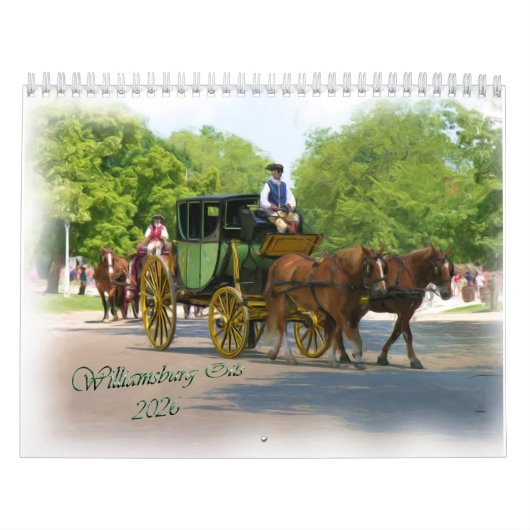 Calendrier 2026 Williamsburg Oils Calendar (Protection)
