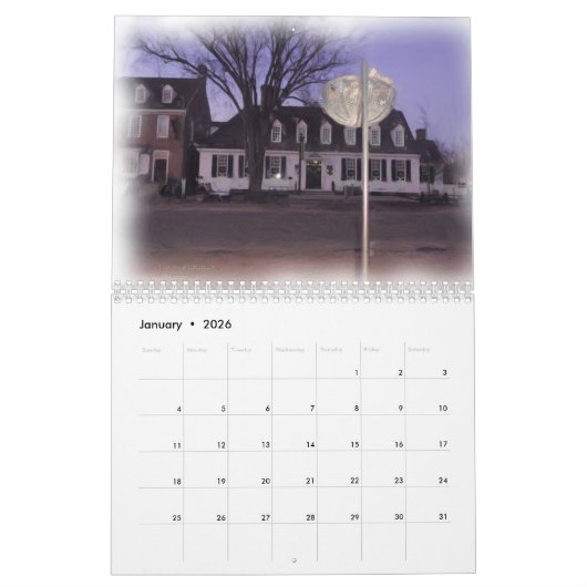 Calendrier 2026 Williamsburg Oils Calendar (Jan 2026)