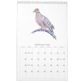 Calendrier 2026Jardin Oiseaux d'aquarelle (Feb 2026)