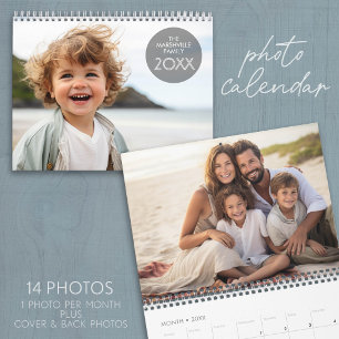 Calendrier 2027 -- 14 Modèle de photo Couverture complète