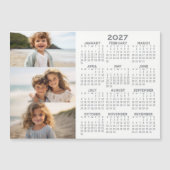 Calendrier 2027 - 3 Photos - Magnet Basic Grey Bla (Devant)