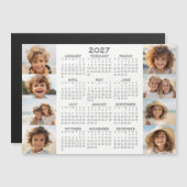 Calendrier 2027 - 8 Photos - Magnet Basic Grey Bla (Devant / Derrière)