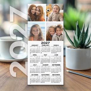 Calendrier 2027 avec 4 Photos Carte minimaliste mo