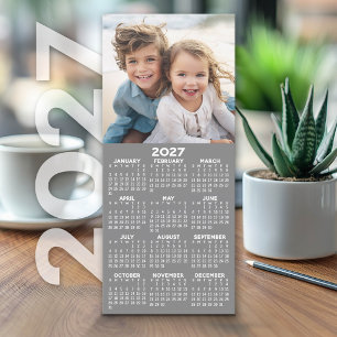 Calendrier 2027 avec carte photo minimaliste moder
