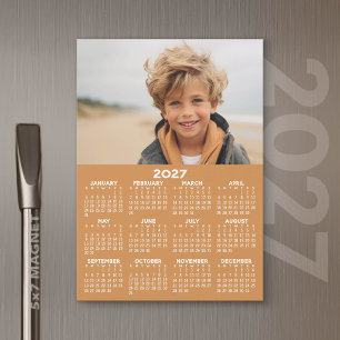 Calendrier 2027 avec photo - Carte magnétique de l