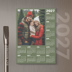 Calendrier 2027 avec photo - Carte magnétique de l