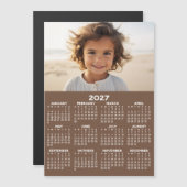 Calendrier 2027 avec photo - Carte magnétique pour (Devant / Derrière)