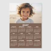 Calendrier 2027 avec photo - Carte magnétique pour (Devant)