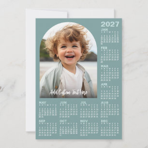 Calendrier 2027 avec photo - Carte plate de l'anné
