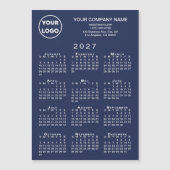 Calendrier 2027 Carte Magnétique Texte Logo Entrep (Devant)