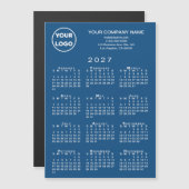 Calendrier 2027 Carte magnétique Texte Logo Entrep (Devant / Derrière)