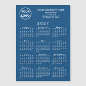 Calendrier 2027 Carte magnétique Texte Logo Entrep (Devant)