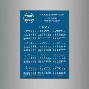 Calendrier 2027 Carte magnétique Texte Logo Entrep