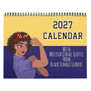 Calendrier 2027 Citation Inspirante Magie des Filles Noires